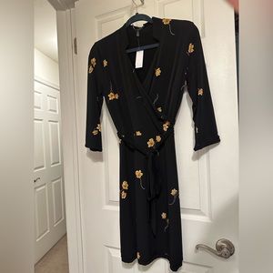 NWT Reversible black/floral dress from White House Black Market